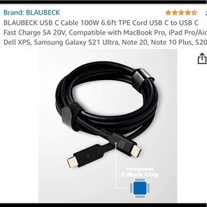 USB Fast Charging cord 6.6 feet
